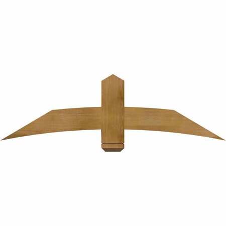 Ekena Millwork Bellingham Rough Sawn Timber Gable Bracket, Western Red Cedar, 60"W x 17"H x 4"D x 6"F, 7/12 Pitch GBW060X17X0406BEL00RWR